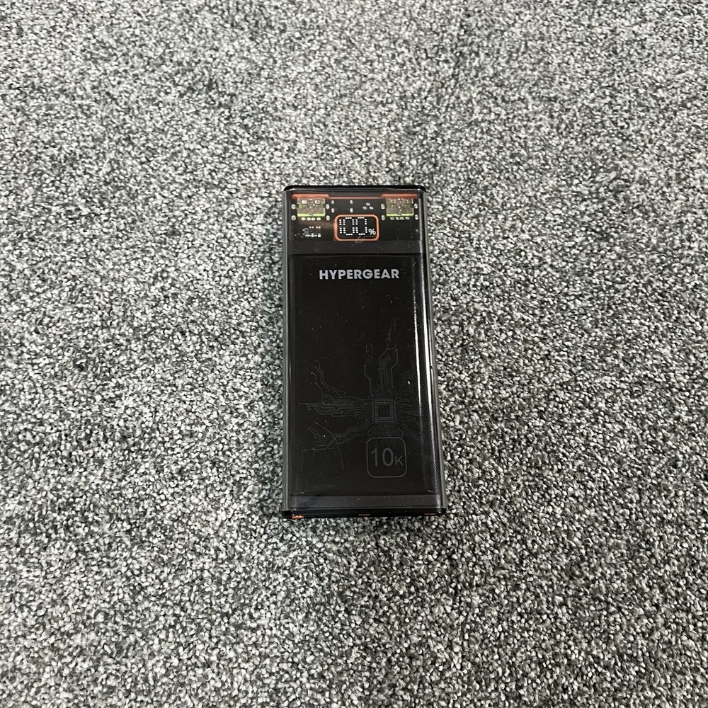 HyperGear 10000mAh Portable Power Bank Charger USB-C Dual USB Black 15912